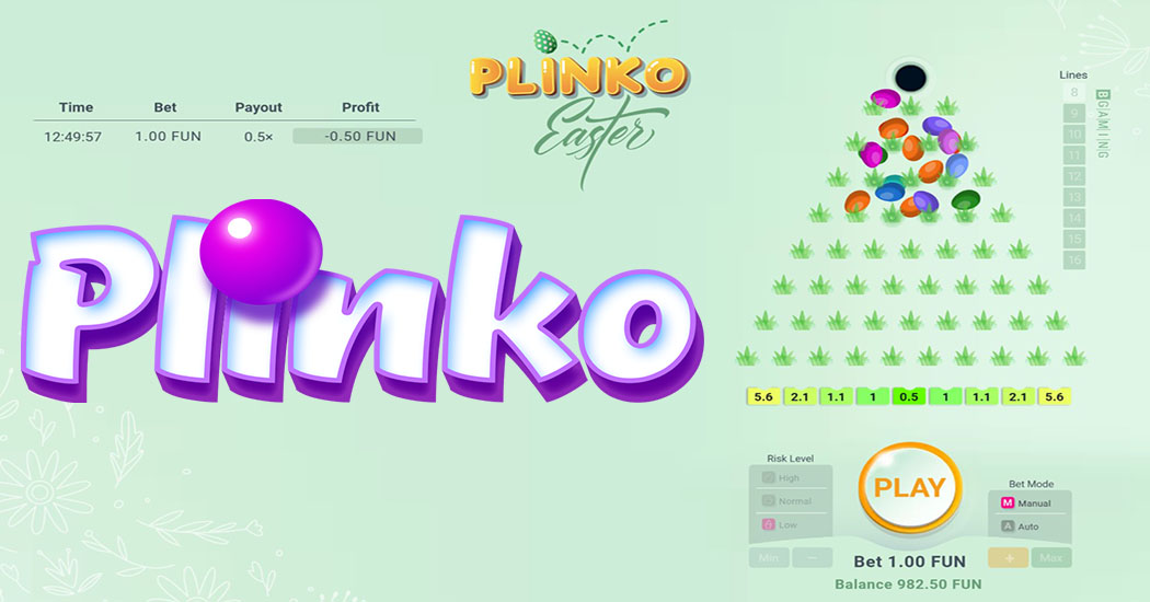 Plinko cash game.